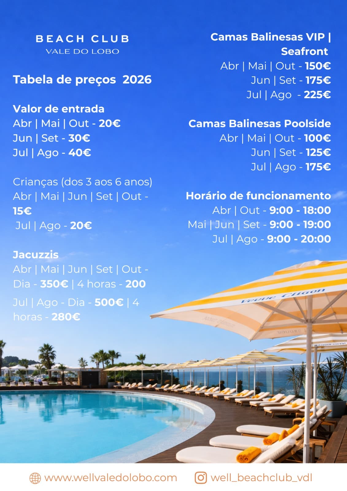 Vale do Lobo Pool Prices