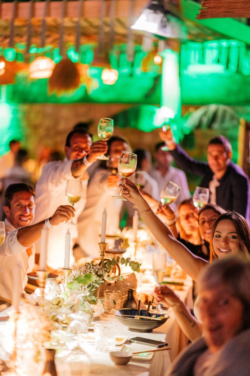 Private party dining setup in Vale do Lobo